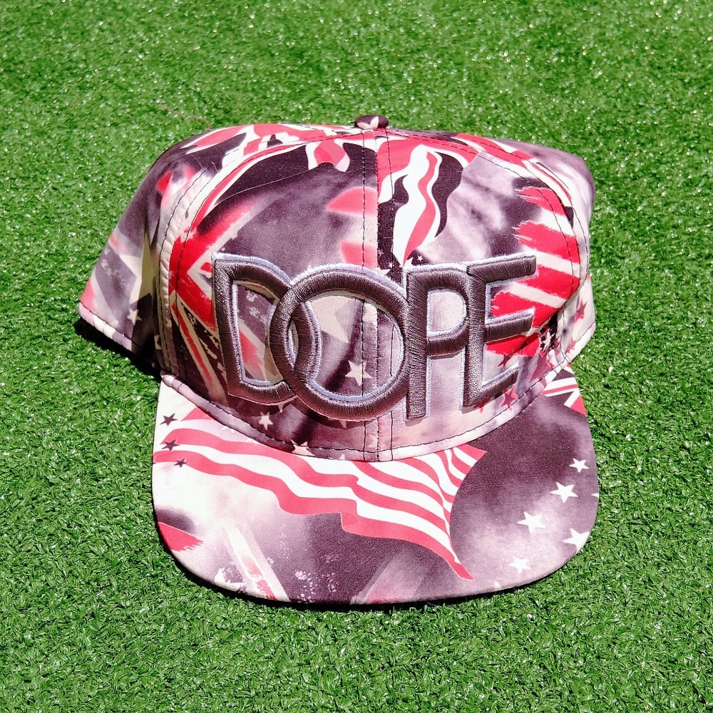 Dope Patriotic Stars and Stripes/Union Jack Flag July 4th Snapback Hat/Cap NWT